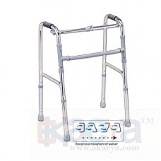 OkaeYa Premium Imported Light weight Aluminum Height Adjustable Reciprocal Folding Walker 2